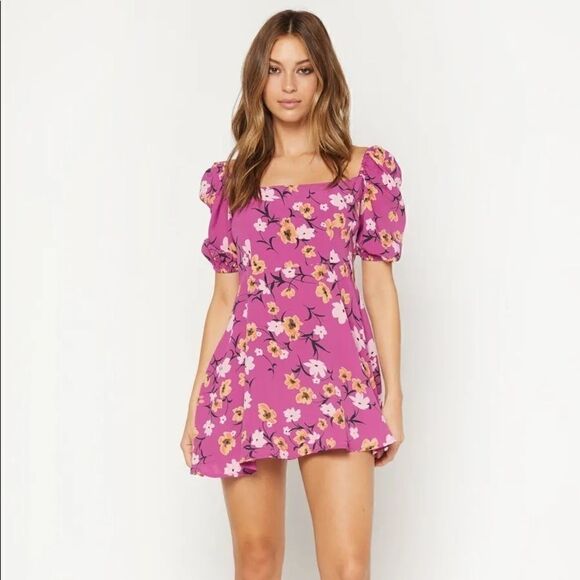 Flynn Skye Shaylee Mini Dress - Berry Kiss - Picture 1 of 7